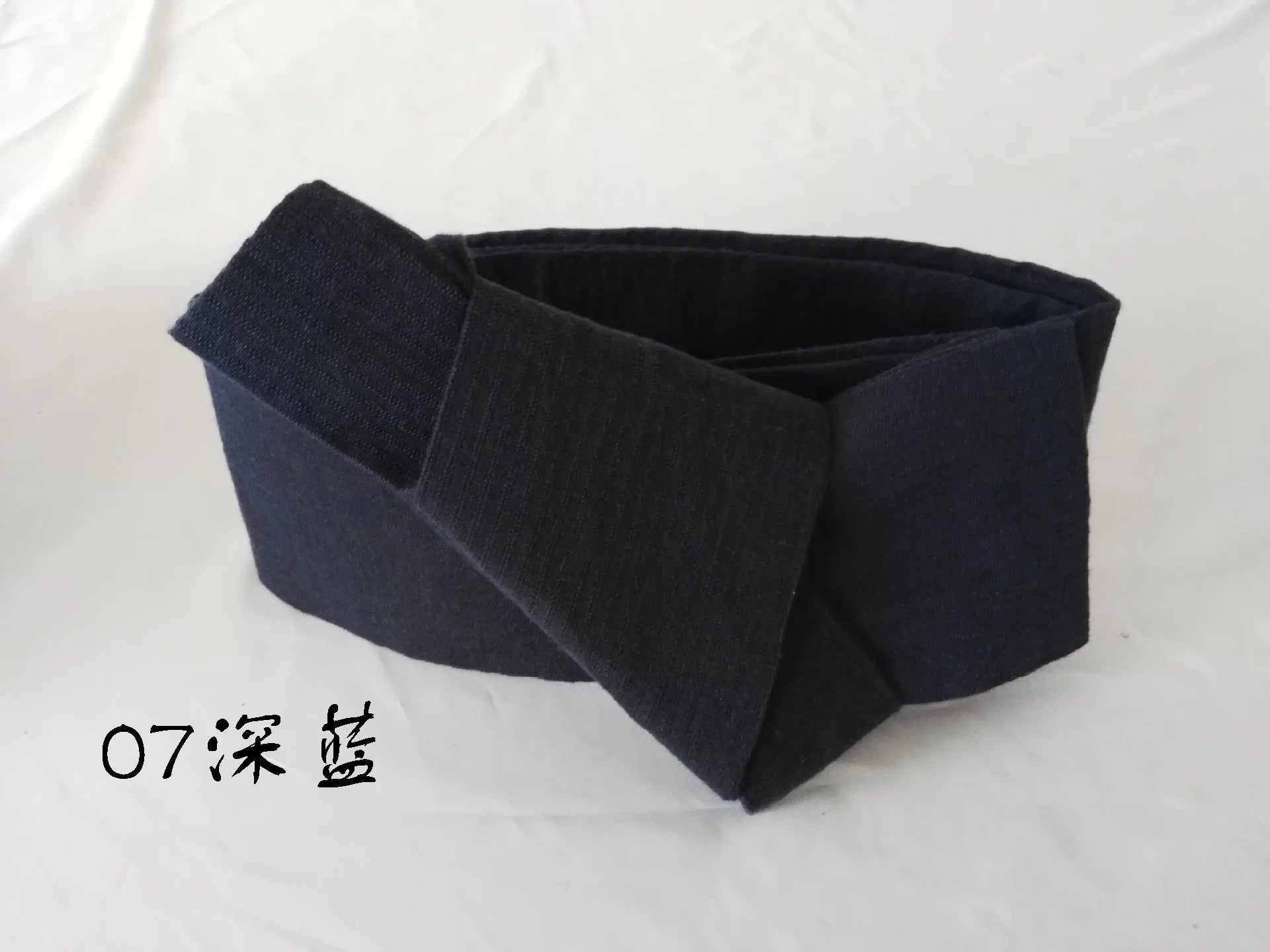 Japanese Mens Kimono Yukata Stiff Kaku Obi Belt Easy Kai No Kuchi Musubi Blue