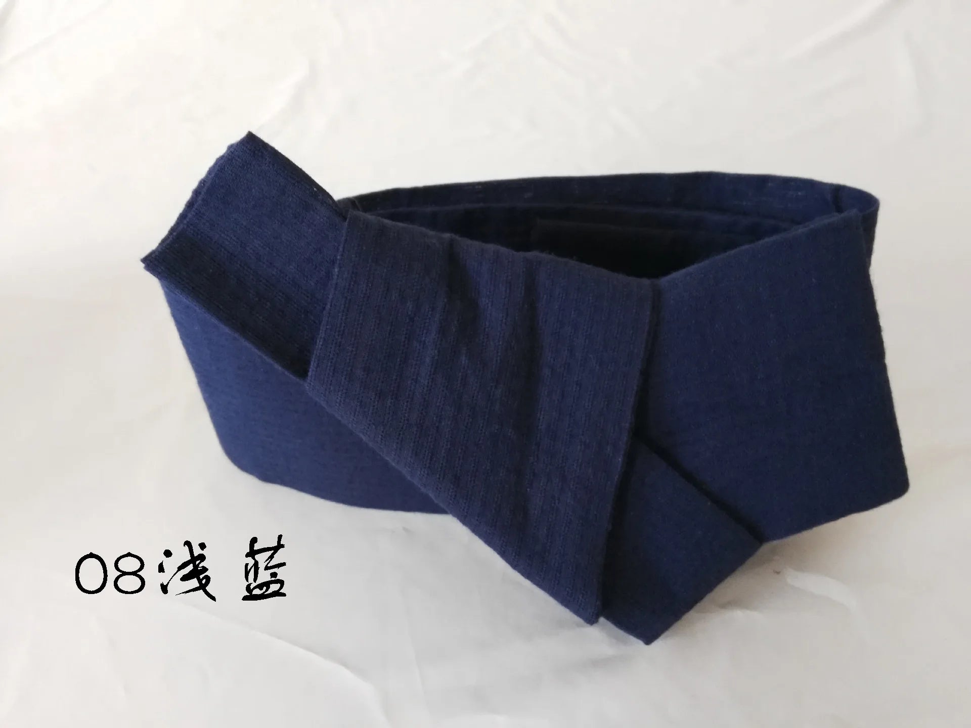 Japanese Mens Kimono Yukata Stiff Kaku Obi Belt Easy Kai No Kuchi Musubi Blue