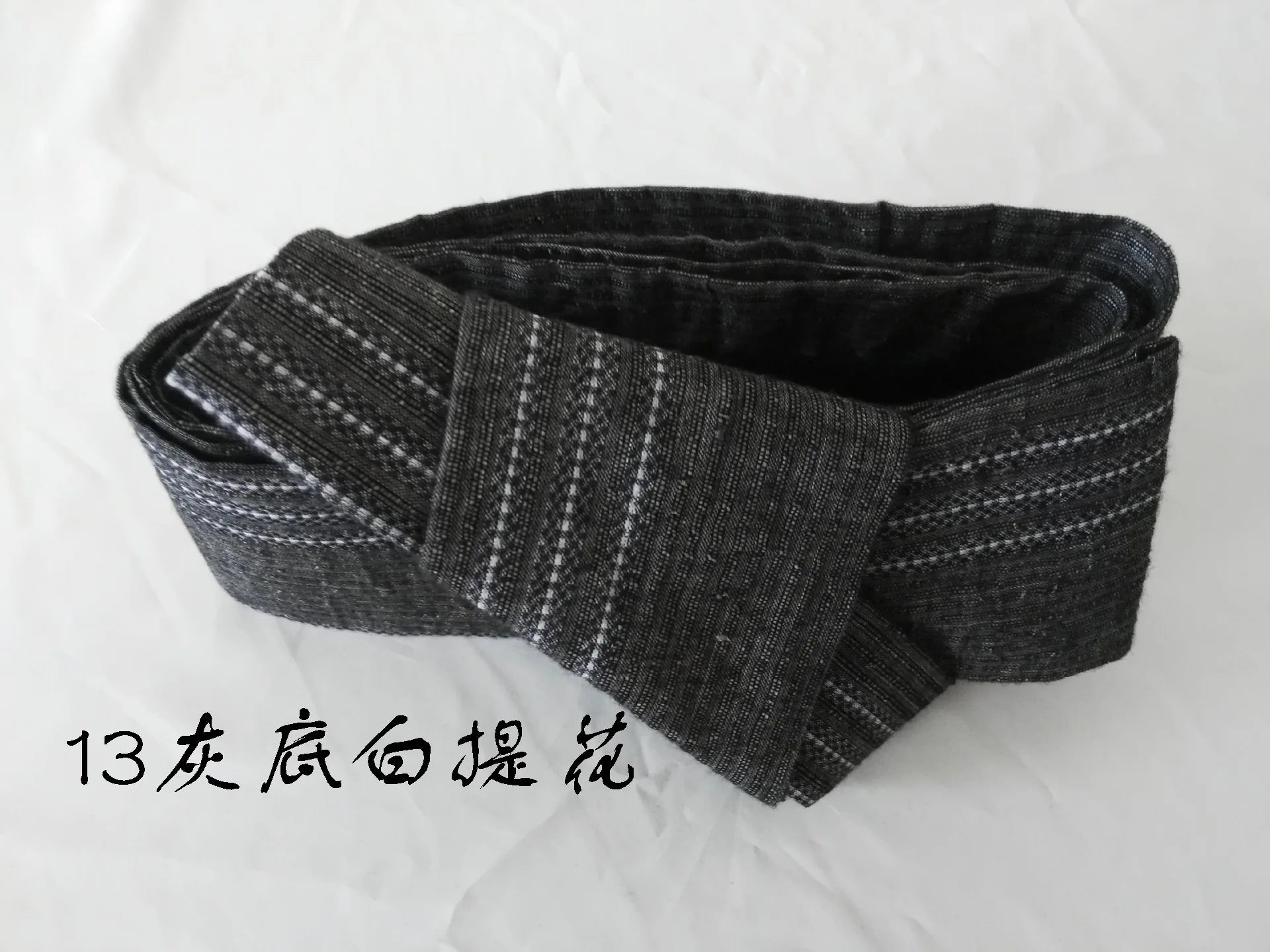 Japanese Mens Kimono Yukata Stiff Kaku Obi Belt Easy Kai No Kuchi Musubi Blue