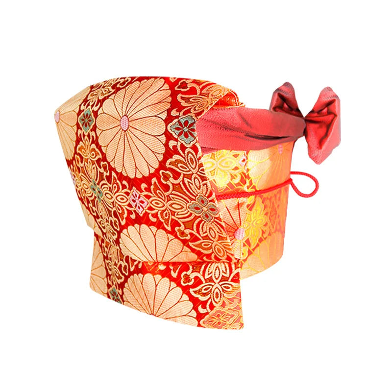 Women Japanese Kimono Obi Brocade Shaped Taiko Knot Waistband Creative Dress Waist Belt Cosplay Costume