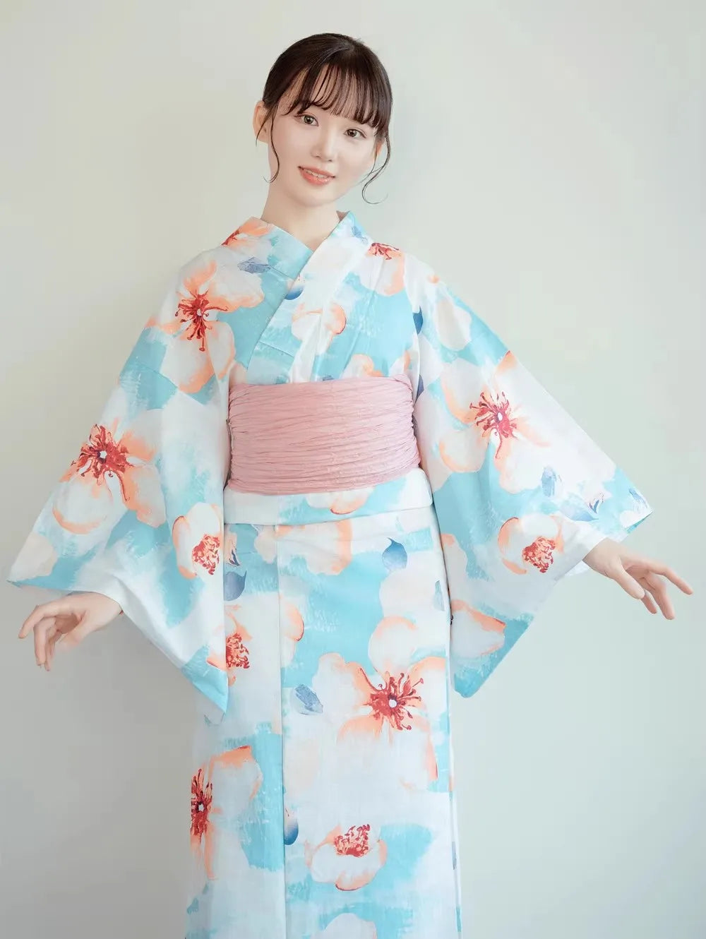 Japanese Yukata | Women's Traditional Cotton Kimono | One Size