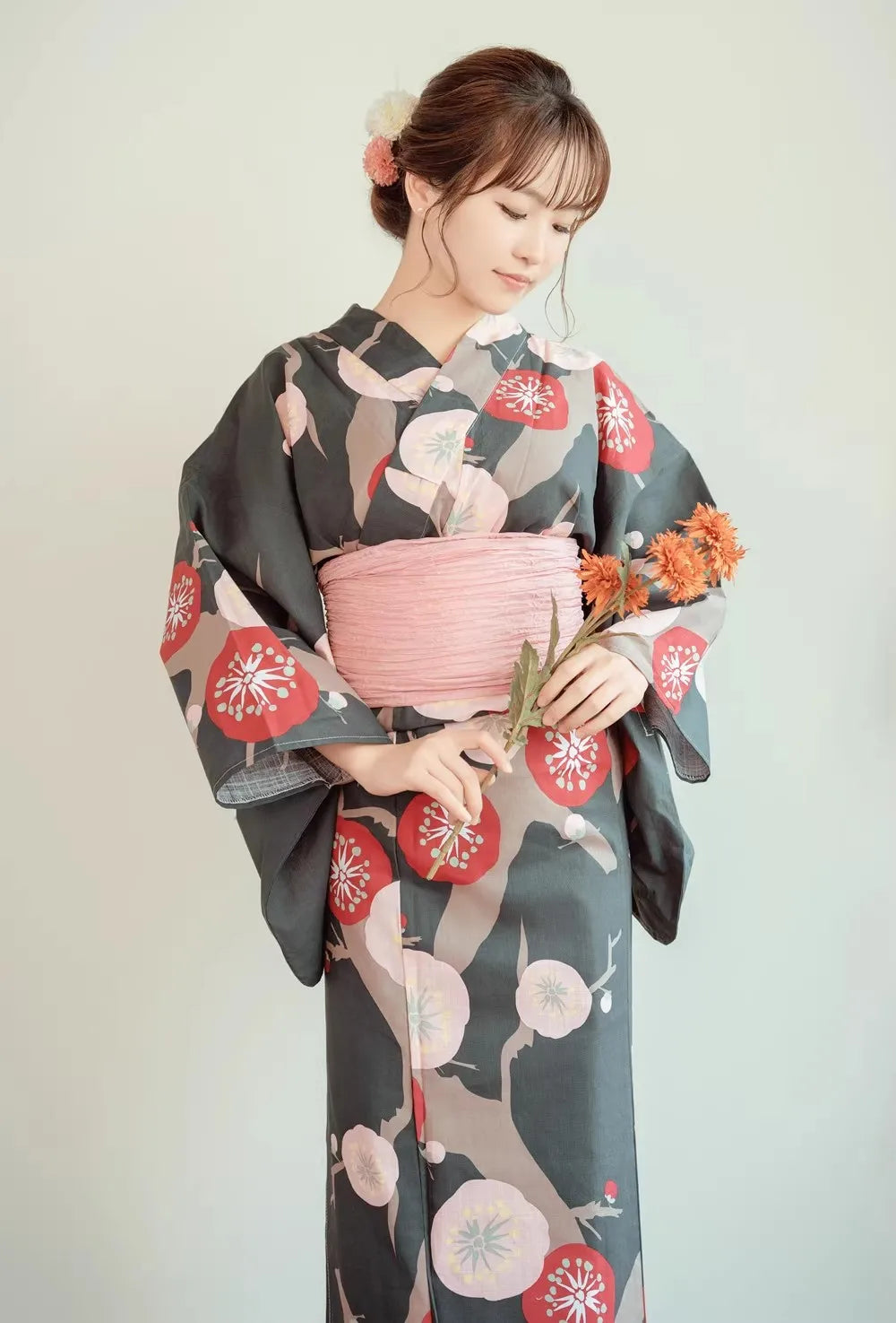 Japanese Yukata | Women's Traditional Cotton Kimono | One Size
