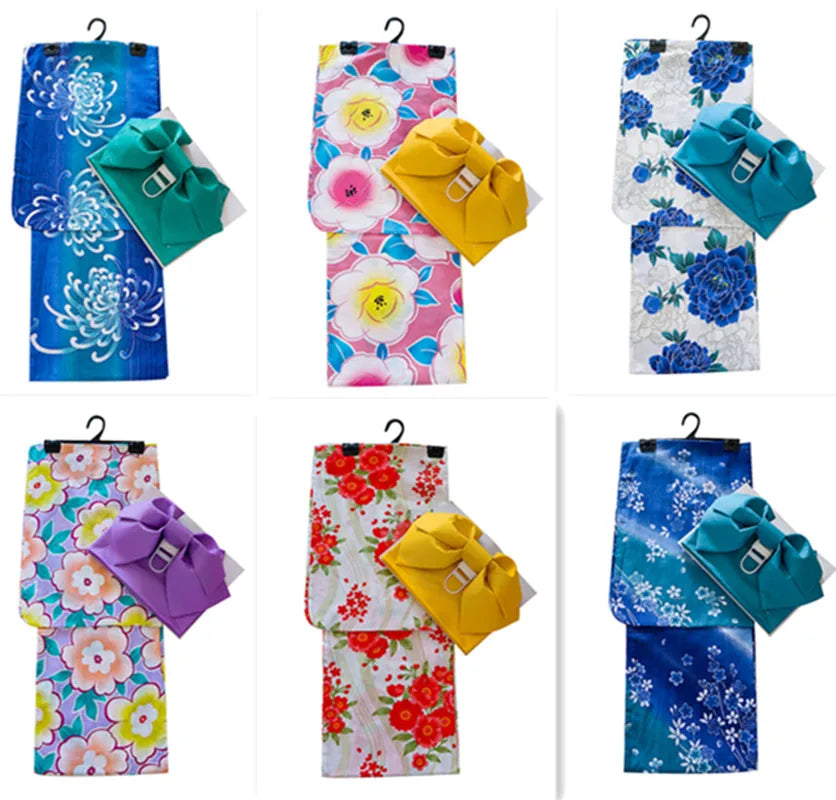 Japanese Traditional Kimono Yukata for Women New Arrival Sale! Formal Wear Fire Festival Travel Kimono Cosplay
