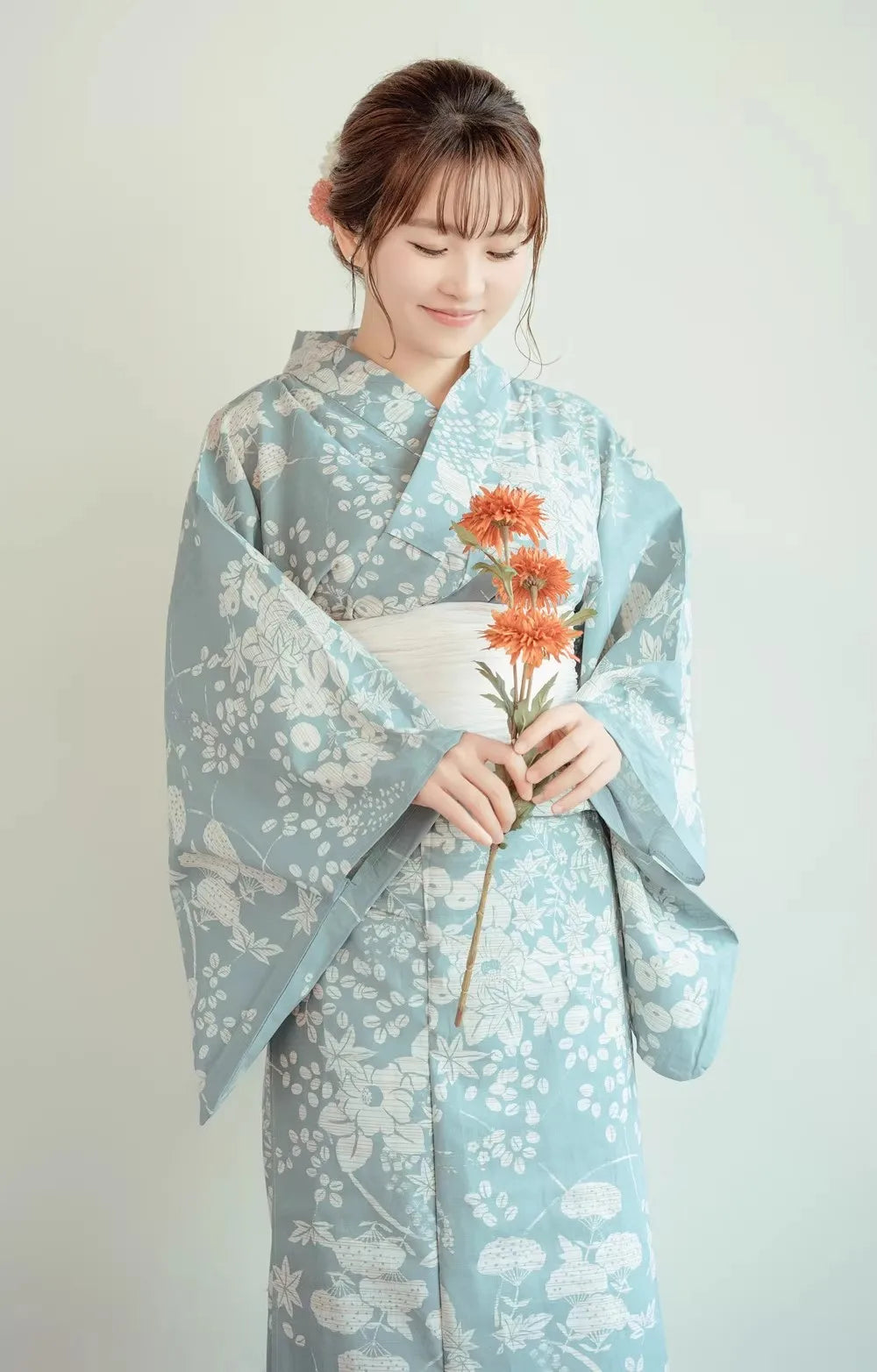 Japanese Yukata | Women's Traditional Cotton Kimono | One Size