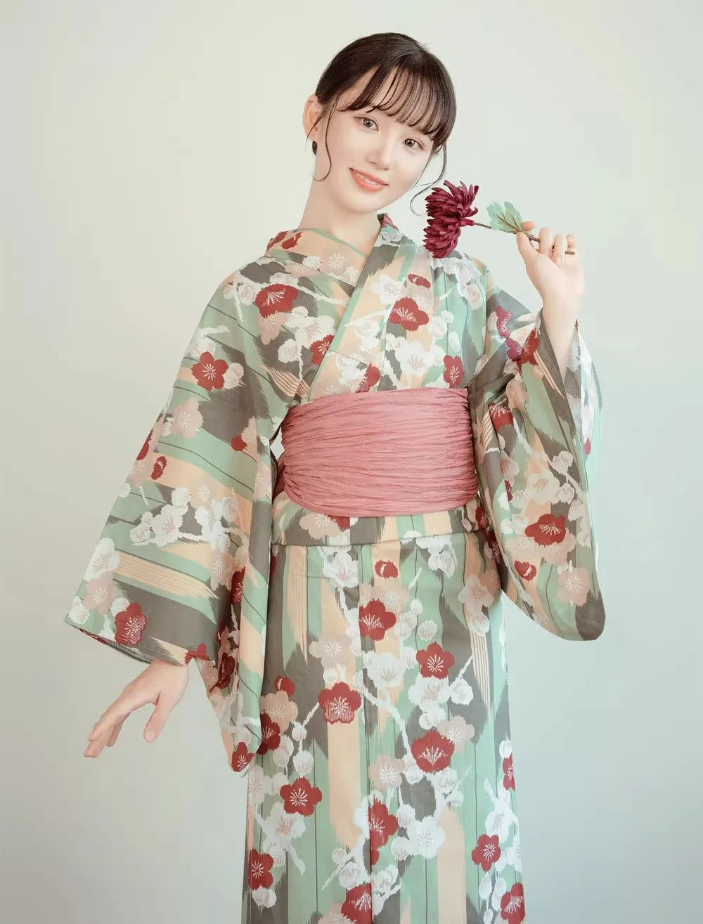 Japanese Yukata | Women's Traditional Cotton Kimono | One Size