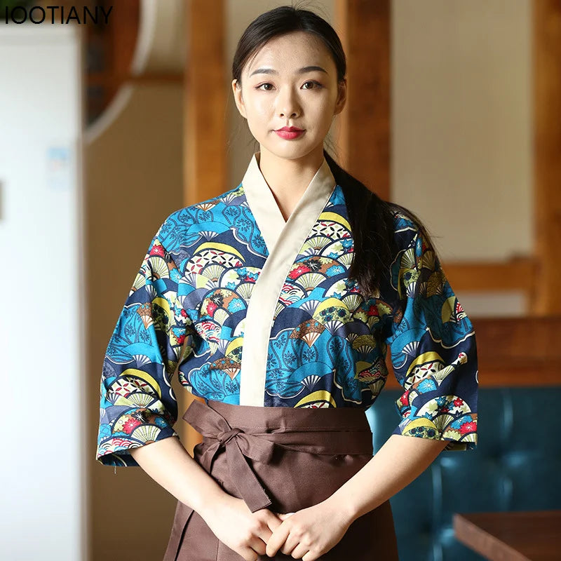 Unisex Kimono Chef Uniform | Japanese Restaurant Style