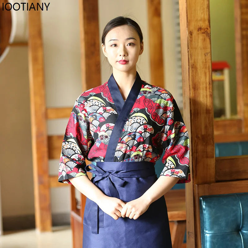 Unisex Kimono Chef Uniform | Japanese Restaurant Style