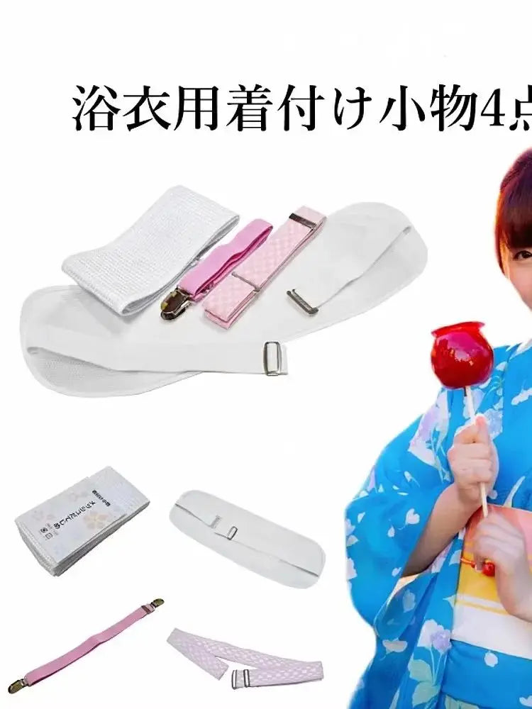Japanese Kimono Yukata Dressing Set, Summer Yukata Women's Accessory Set, Dressing Small Things Summer Set