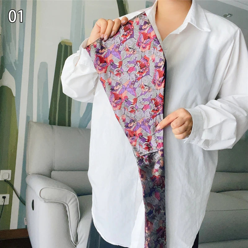 Brocade Jacquard Wide Belt Japanese Kimono Yukata Obi Fabric Waistband Shirt Dress Decor Chic Corselet Chest Wrapped Cummerbund