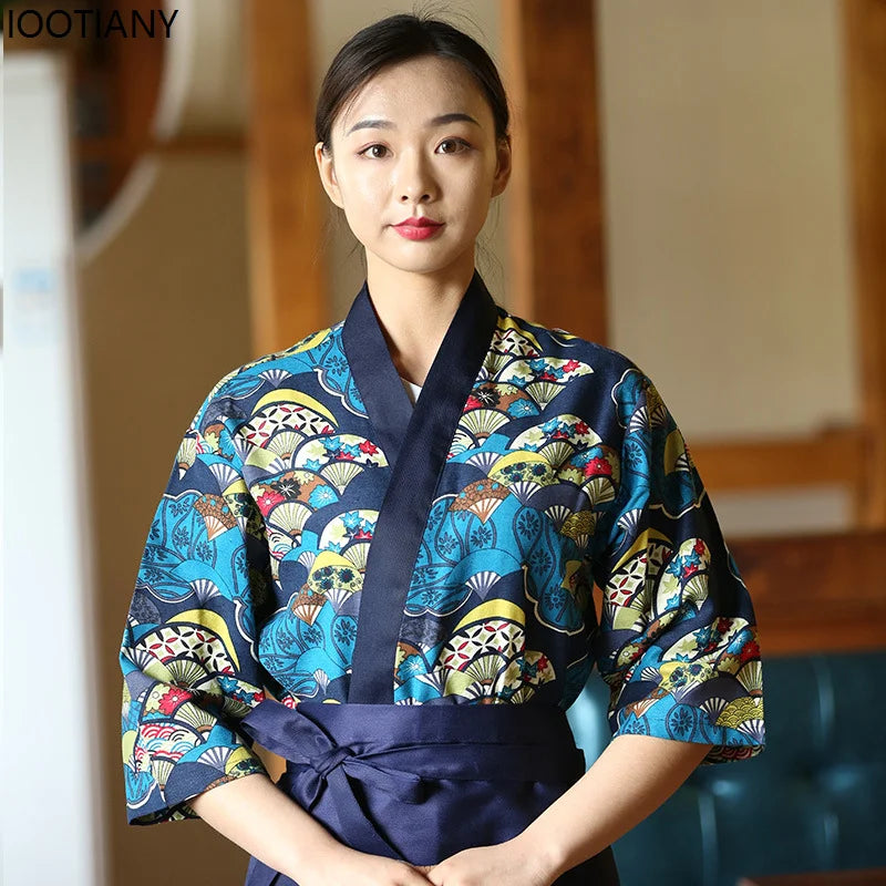 Unisex Kimono Chef Uniform | Japanese Restaurant Style