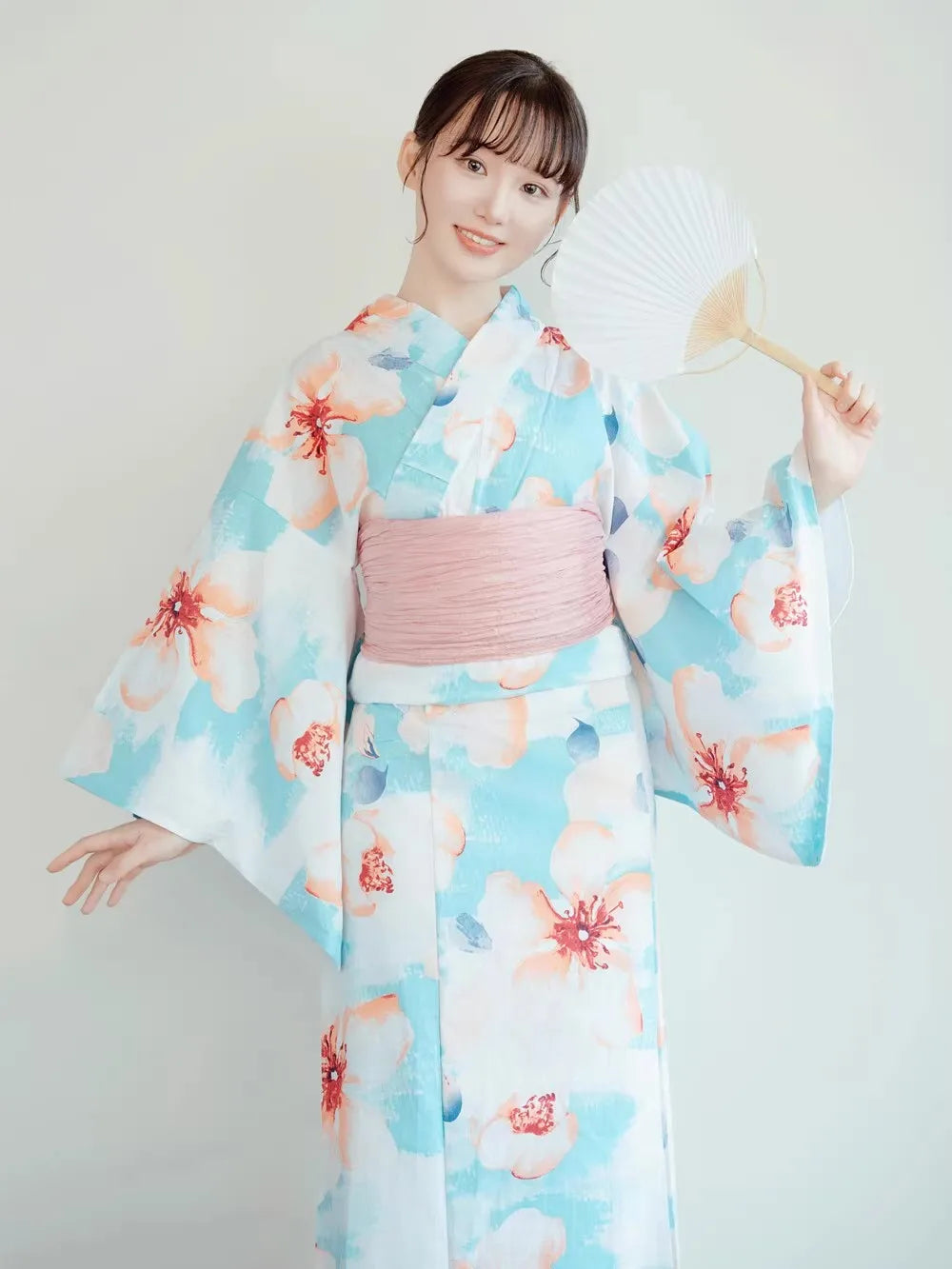 Japanese Yukata | Women's Traditional Cotton Kimono | One Size