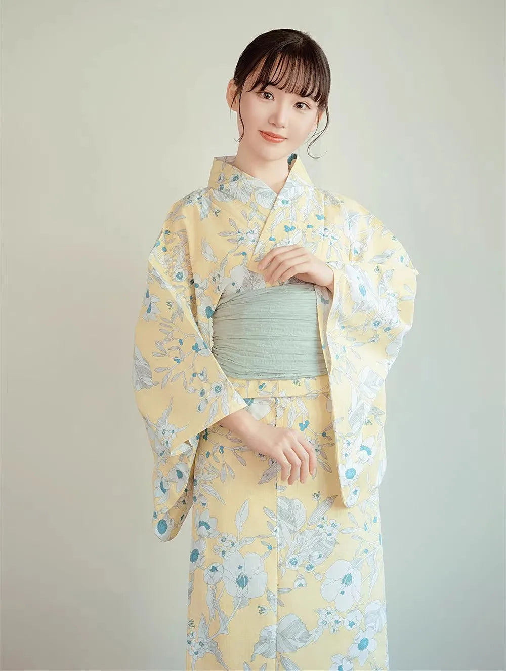 Japanese Yukata | Women's Traditional Cotton Kimono | One Size
