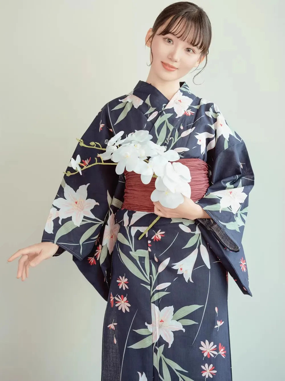Japanese Yukata | Women's Traditional Cotton Kimono | One Size