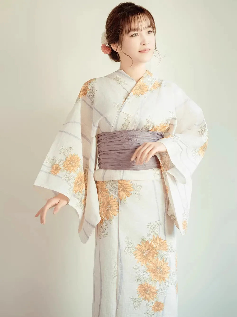 Japanese Yukata | Women's Traditional Cotton Kimono | One Size