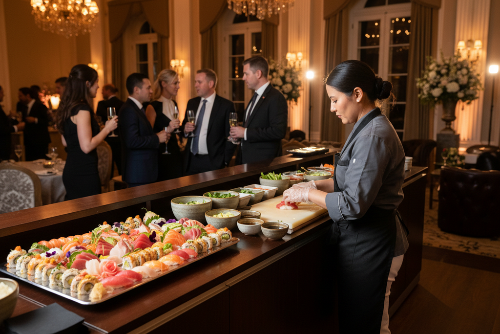 Female Sushi Chef Catering