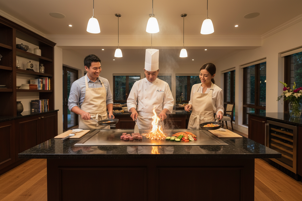 Teppanyaki Class with Aprons